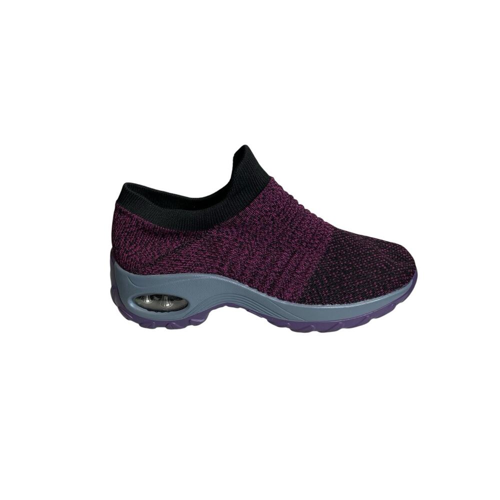 Mishansha Women's Purple Air Cushion Running Sock Shoes Size 39/8.5 Walking